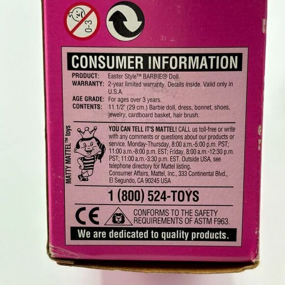 Mattel Vintage 1997 Easter Style Barbie In Box - Picture 10 of 12